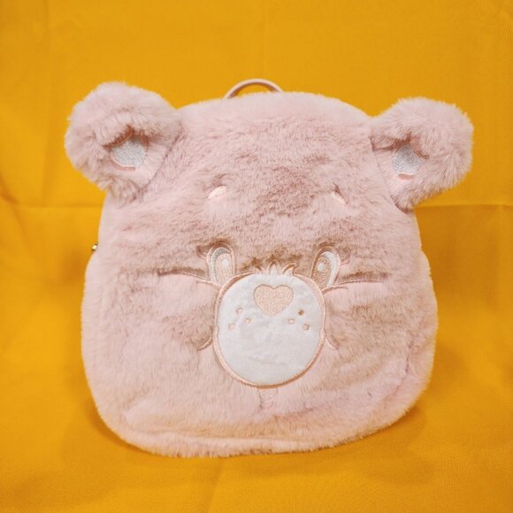 Care Bears Skinny Dip Pale Pink Plush Furry Cosplay Mini Backpack Coin Bag Set main image 4